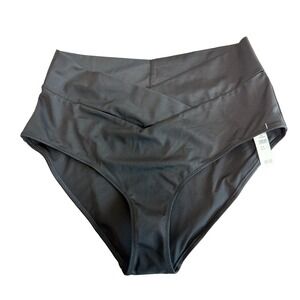 Aerie Womens High Rise Full Coverage Crossover Bikini Swimsuit Bottom Sz XL